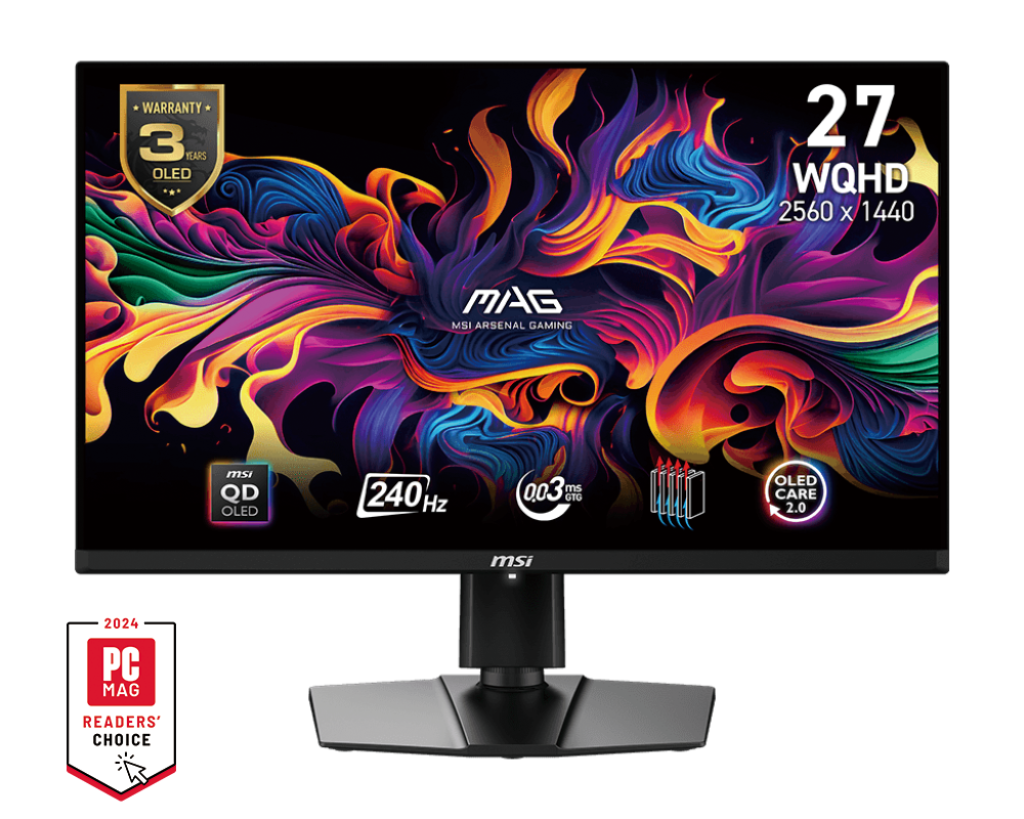 MSI ARSENAL GAMING 27" MAG 271QPX QD-OLED E2 240Hz Monitor