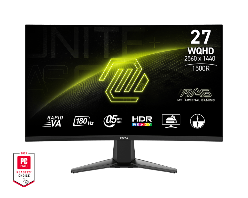 MSI ARSENAL GAMING 27" MAG 27CQ6F Rapid VA 180Hz Monitor