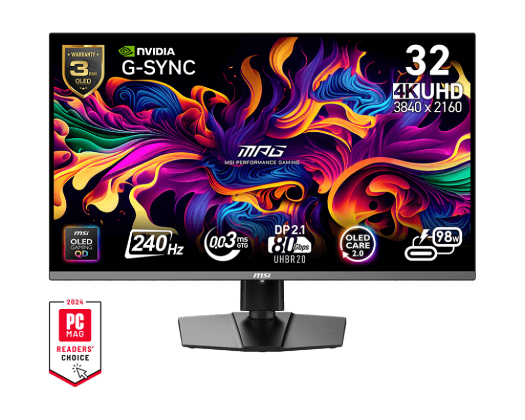 MSI PERFORMANCE GAMING 32" MPG 322URX QD-OLED 240Hz Monitor